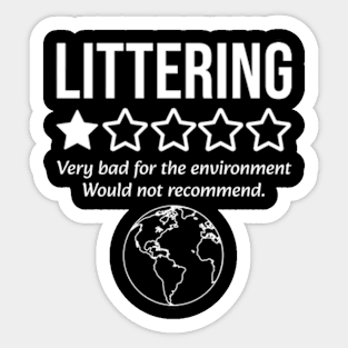 Anti Littering Litter Environment Earth Day 2024 Sticker